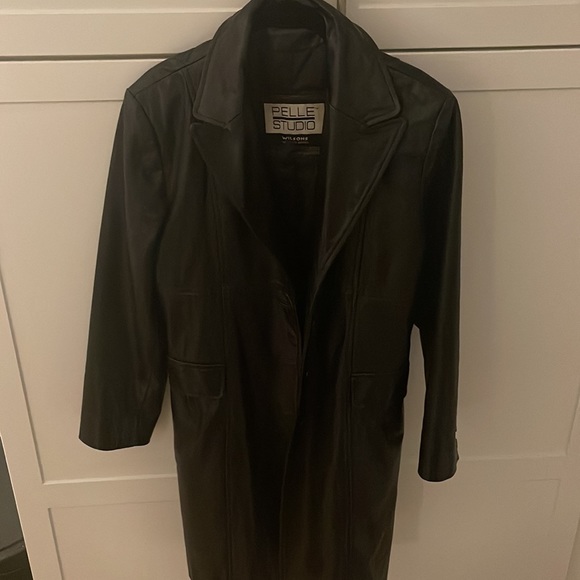 Genuine leather trench coat - Picture 2 of 3